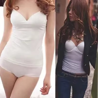 MSK Built-In Bra Slip Camisole: Padded Everyday Camisole