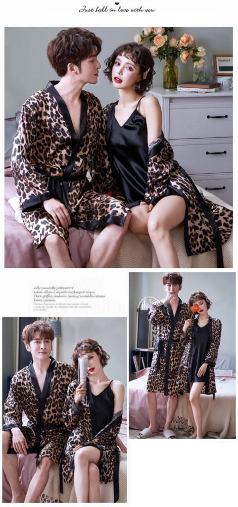 Leopard Couple Night Dress | Night Robe for Couples