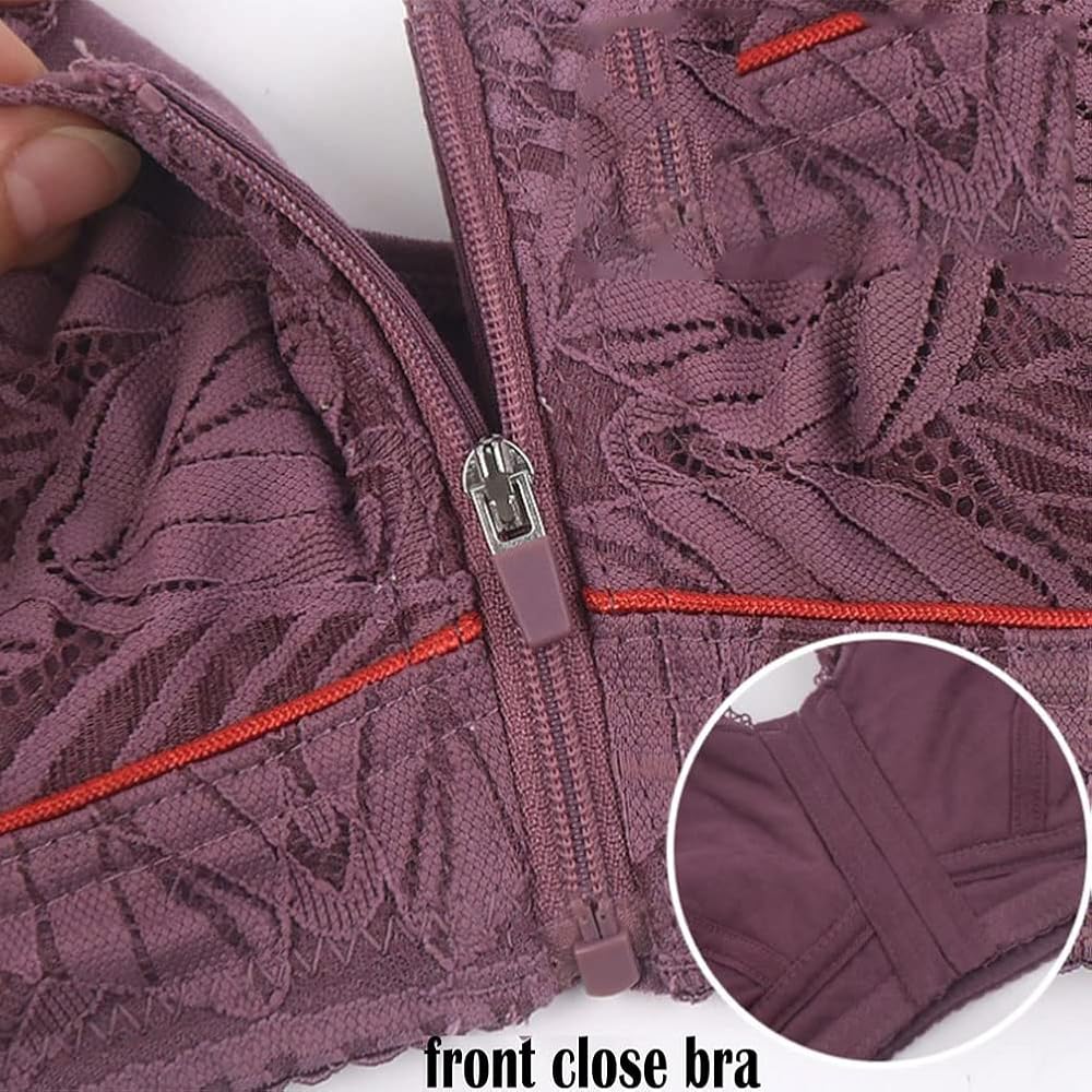 MSK "Zip-Front" Ease Bra: Breathable Wireless Support for Daily Wear