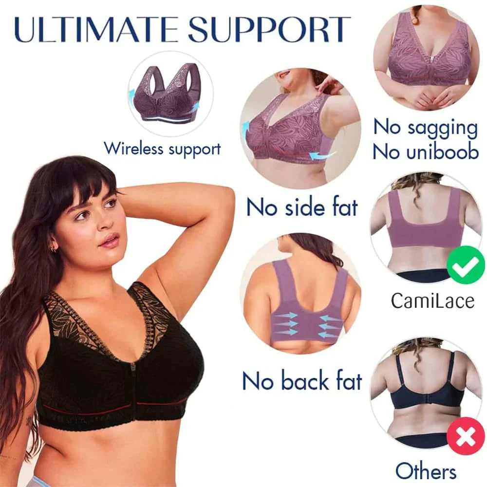 MSK "Zip-Front" Ease Bra: Breathable Wireless Support for Daily Wear