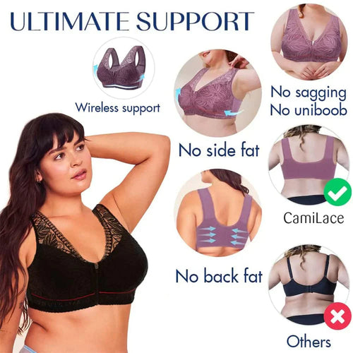 MSK "Zip-Front" Ease Bra: Breathable Wireless Support for Daily Wear