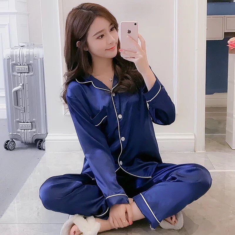 Two Hearts Soft Silk Night Dress