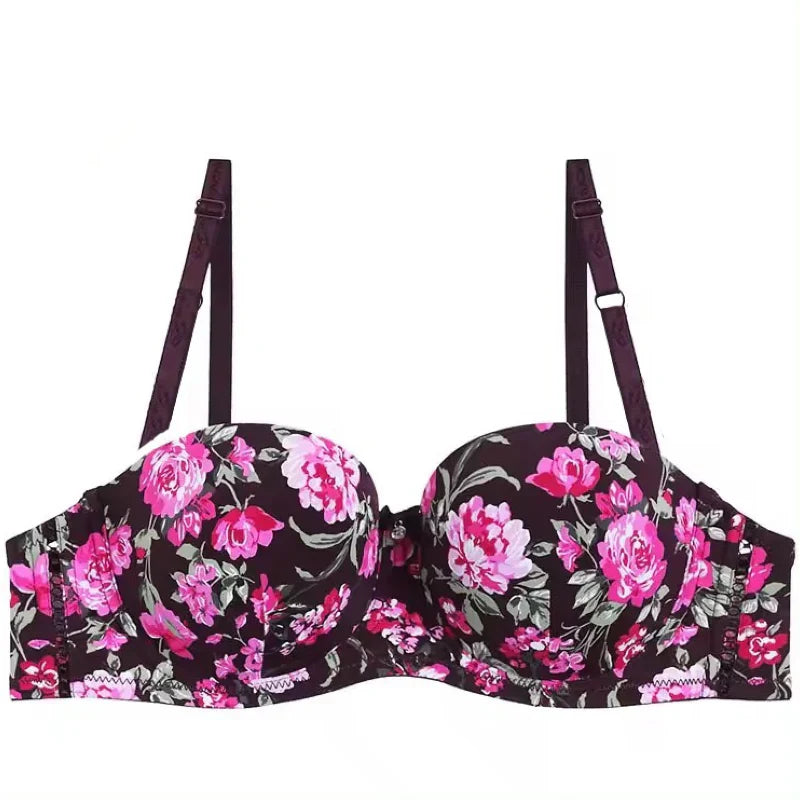 T-Shirt Bra Floral Printed Wired Bra