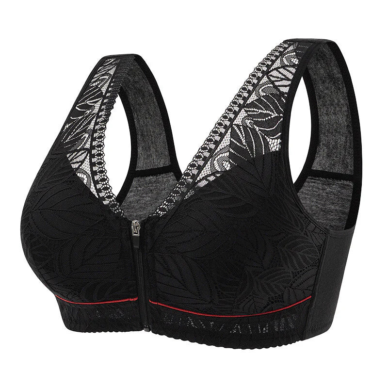 MSK "Zip-Front" Ease Bra: Breathable Wireless Support for Daily Wear