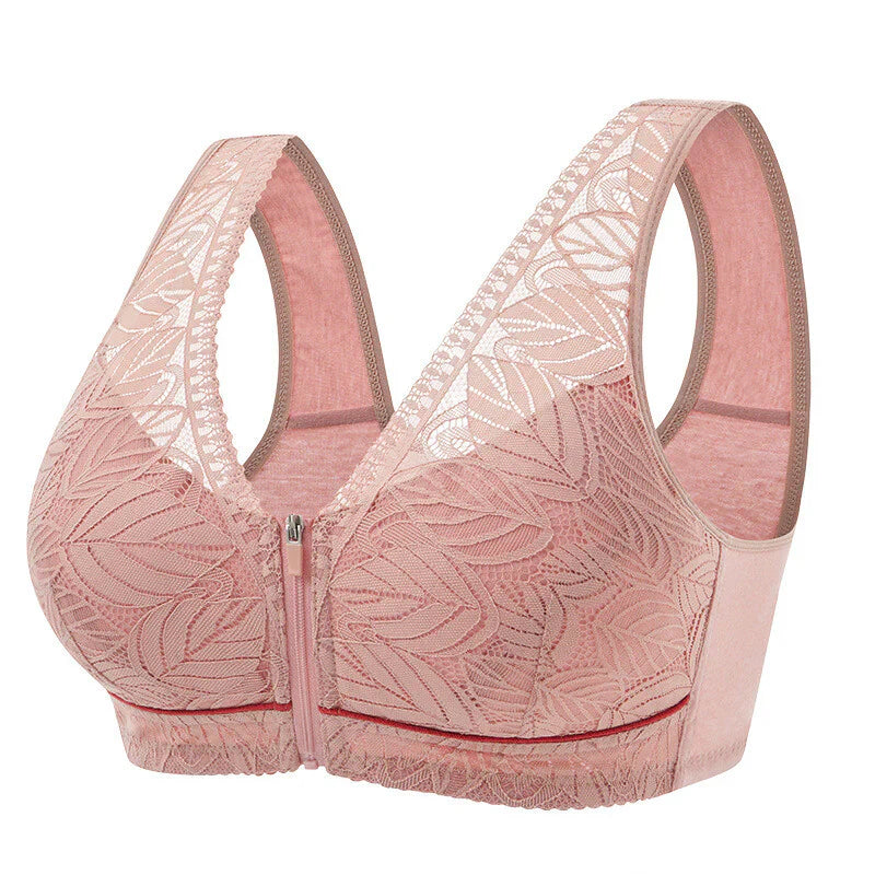 MSK "Zip-Front" Ease Bra: Breathable Wireless Support for Daily Wear