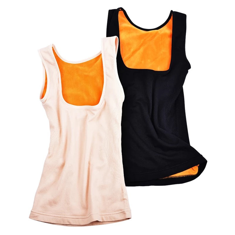 Deep Neck Thermal Warmer Top for Women