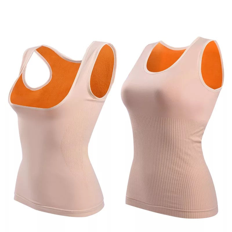 Deep Neck Thermal Warmer Top for Women
