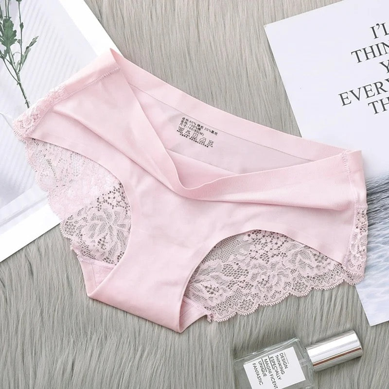 Soft Silk Lacy Briefs Underwear