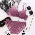 Victoria's Secret Luxe Floral Lace: Padded Bra & Panty Lingerie Set
