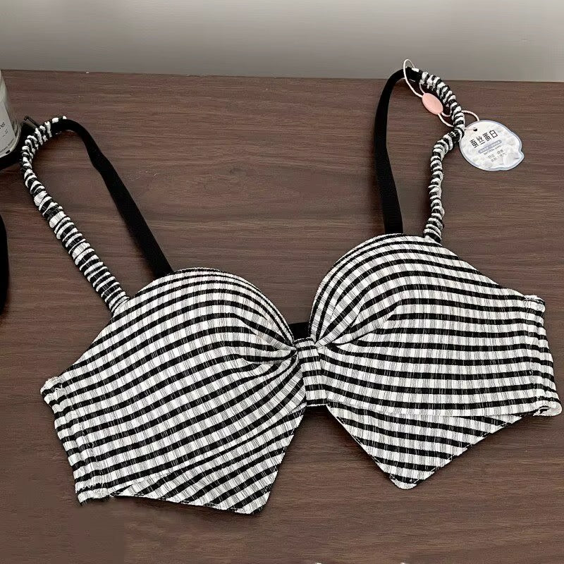 MSK Bow Kitty Lingerie Set: Wire-Free Soft Bra & Panty