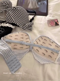 MSK Bow Kitty Lingerie Set: Wire-Free Soft Bra & Panty