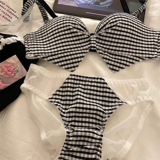 MSK Bow Kitty Lingerie Set: Wire-Free Soft Bra & Panty