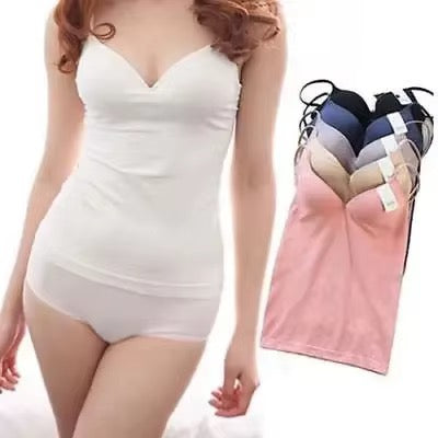 MSK Built-In Bra Slip Camisole: Padded Everyday Camisole