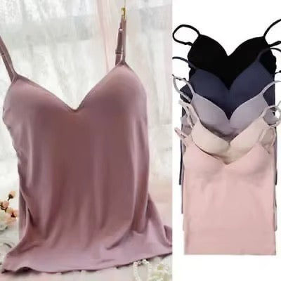 MSK Built-In Bra Slip Camisole: Padded Everyday Camisole