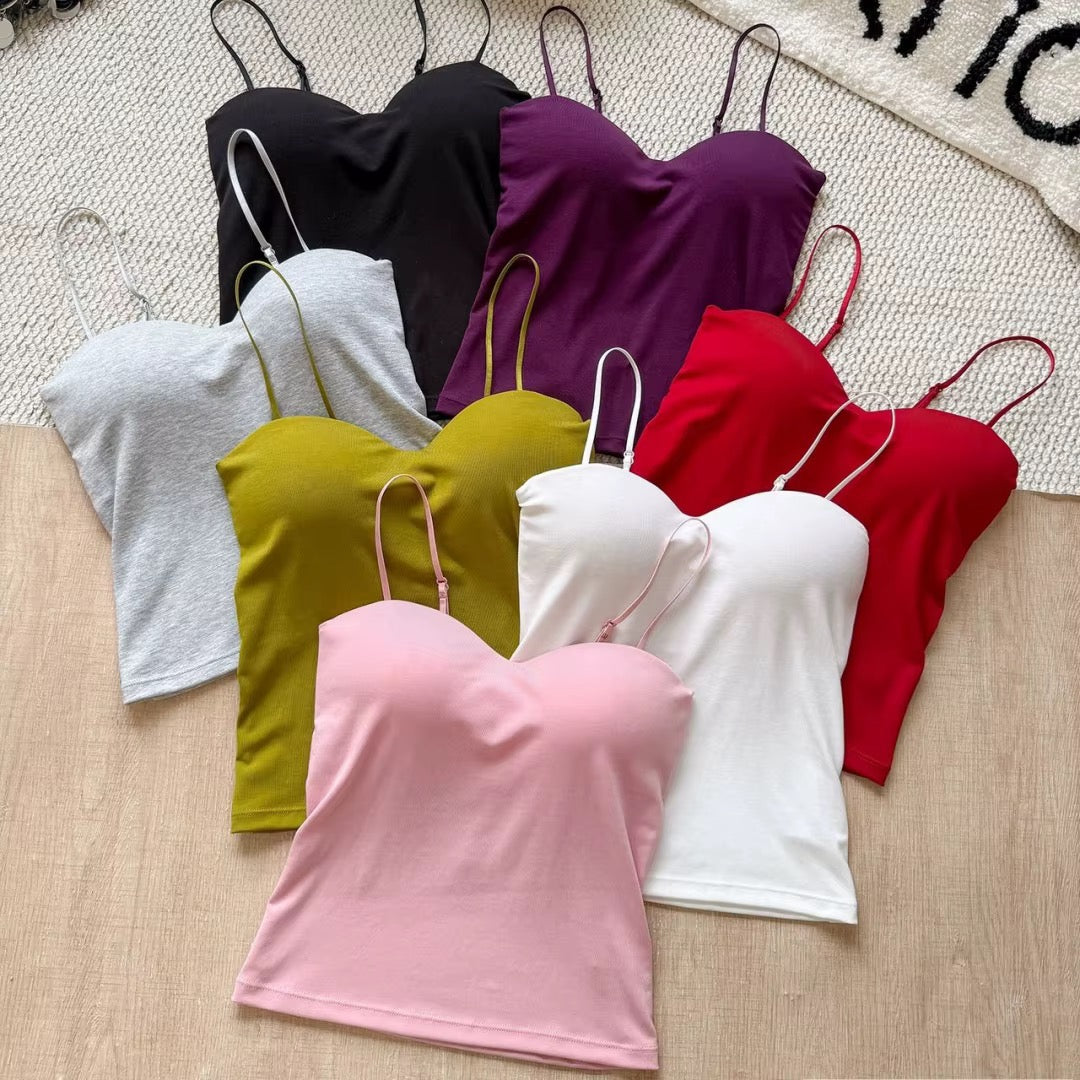 MSK Built-In Bra Slip Camisole: Padded Everyday Camisole