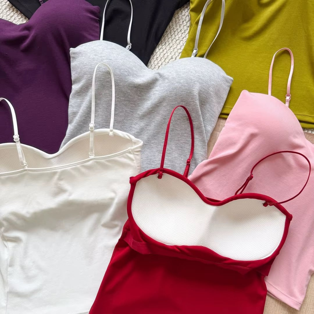 MSK Built-In Bra Slip Camisole: Padded Everyday Camisole