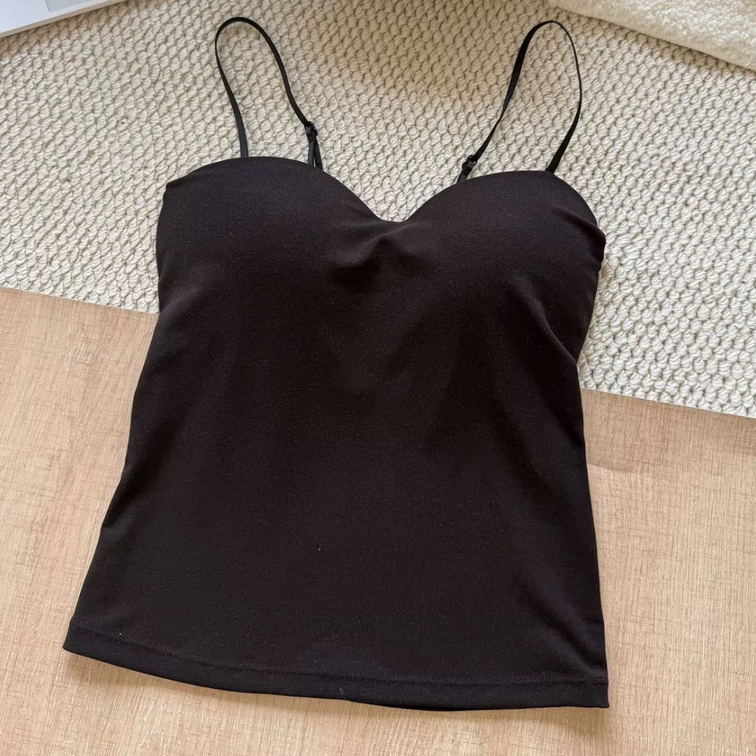 MSK Built-In Bra Slip Camisole: Padded Everyday Camisole