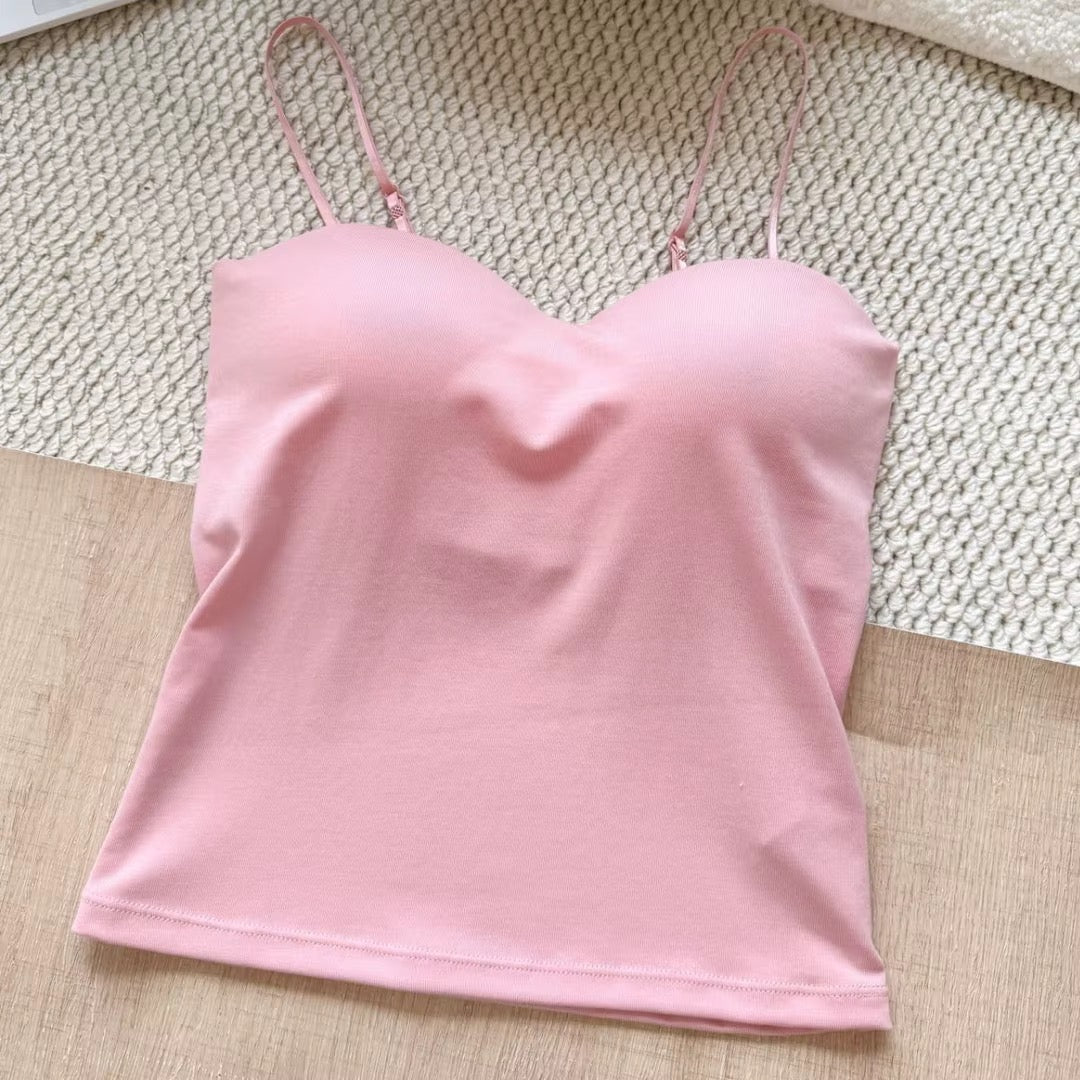 MSK Built-In Bra Slip Camisole: Padded Everyday Camisole