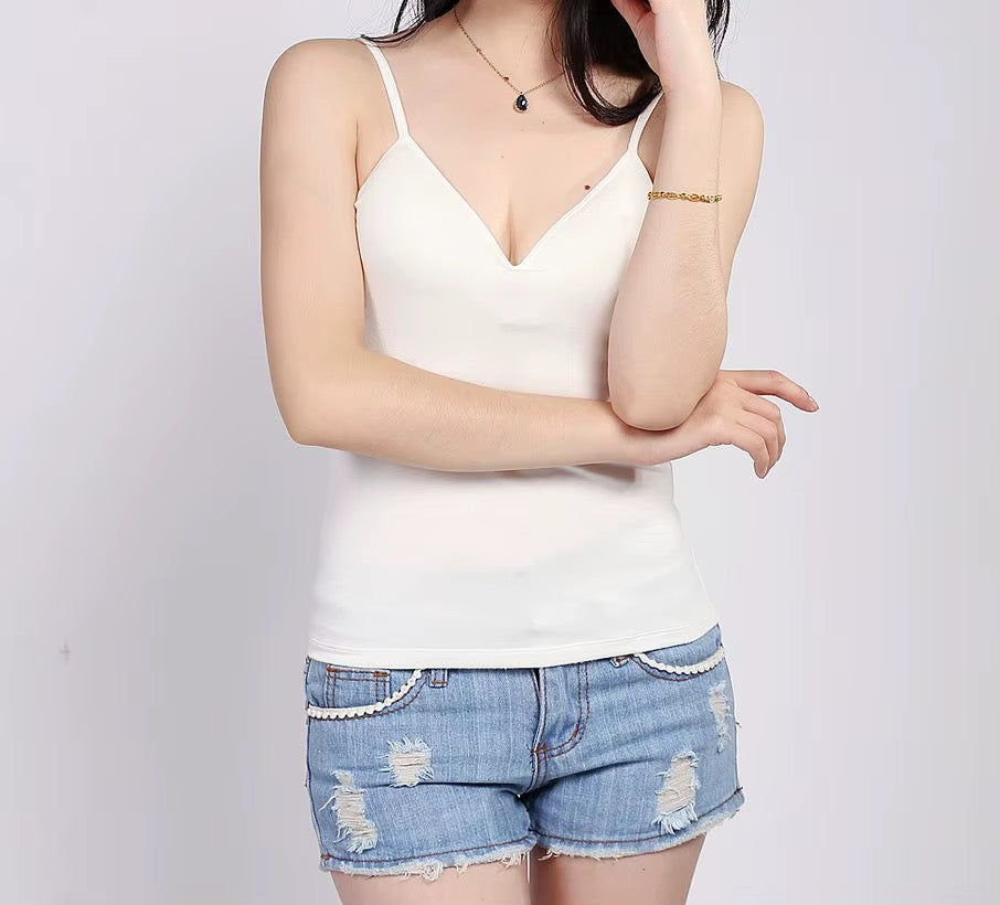 MSK Built-In Bra Slip Camisole: Padded Everyday Camisole