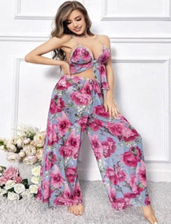 MSK Floral Lingerie Nighty Lounge Set
