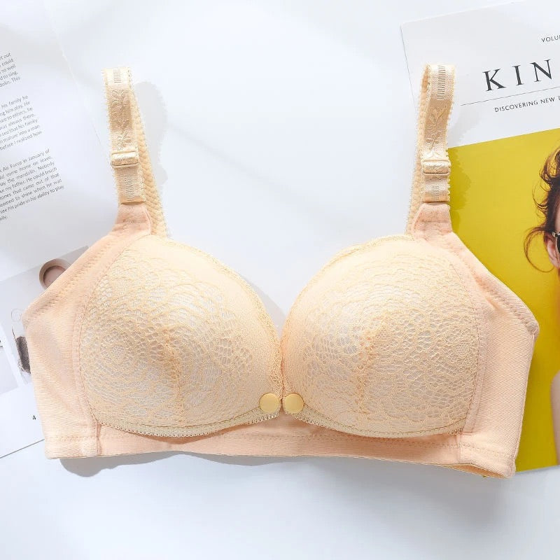 Front Open Feeding Bra Soft Padded Wireless