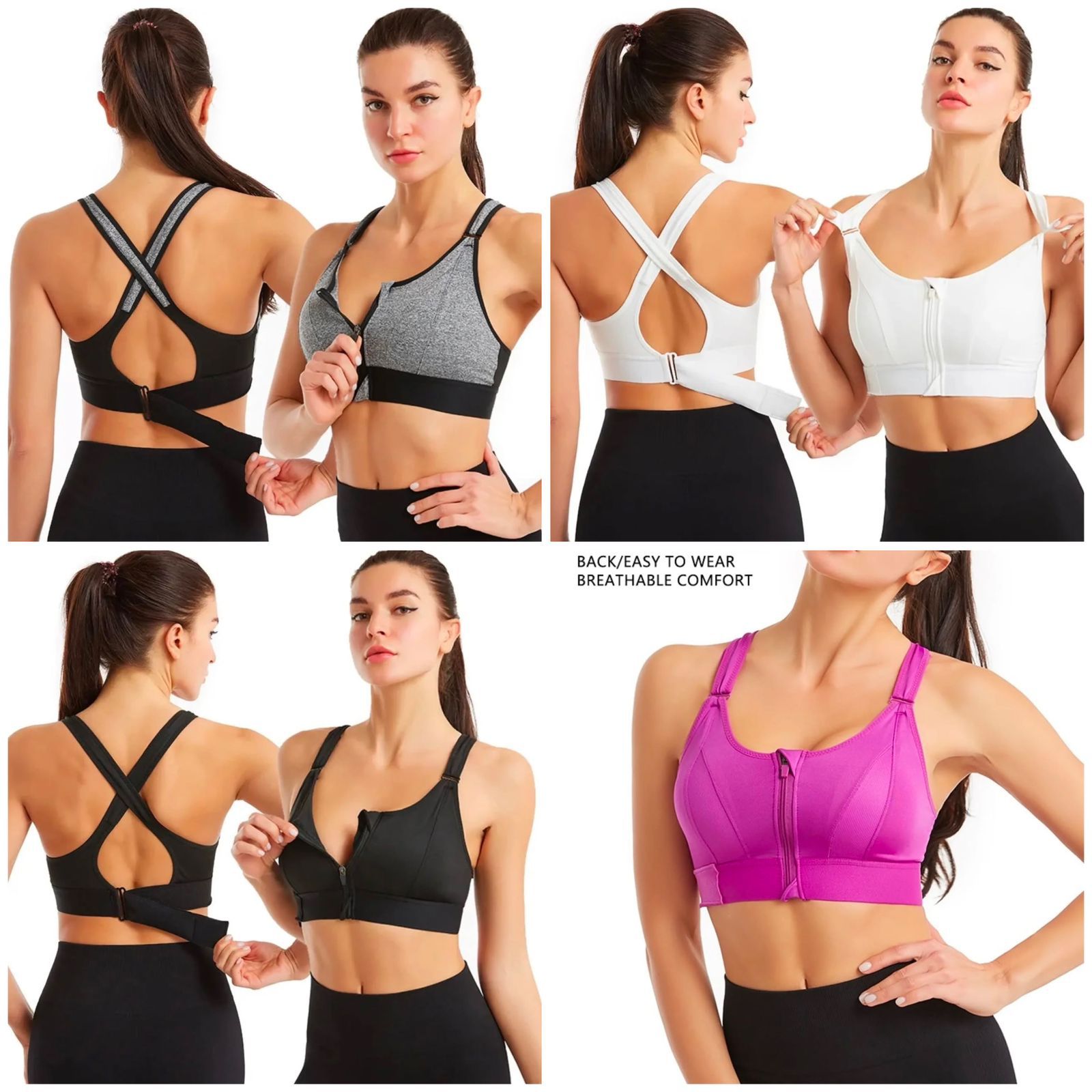 MSK Zero Bounce Anti-Move Sports Gym Workout Bra