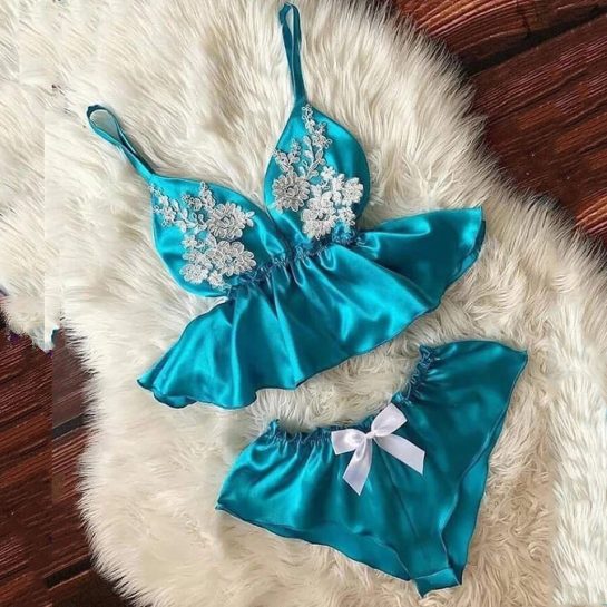 Ocean Deep V Crop Top Lingerie