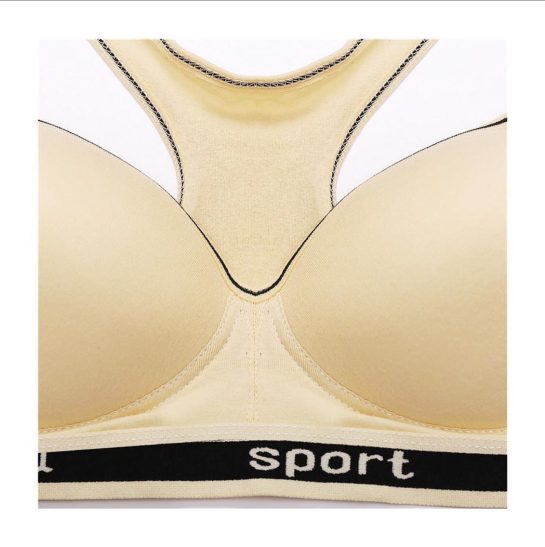 pure cotton padded sports bra