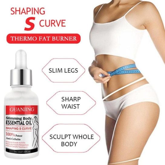 Guanjing Body Slimming Anti Cellulite Oil/Serum, Weight Loss Organic Capsicum Slimming Body Essential Oil For Body Shaping
