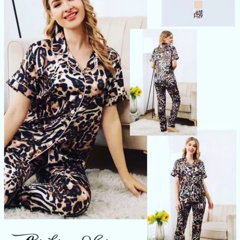 Summer Silk Leopard Night Dress