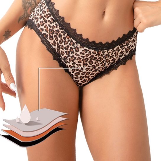 Leopard Breathable Panty Underwear - Front view