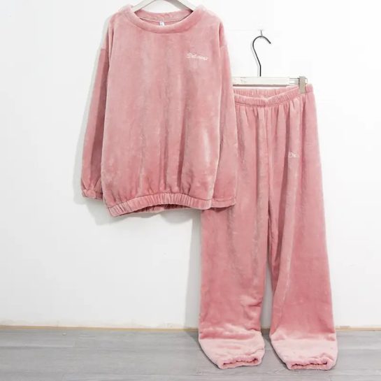 Basic Pink Coord Set Loungewear Night Suit PJ