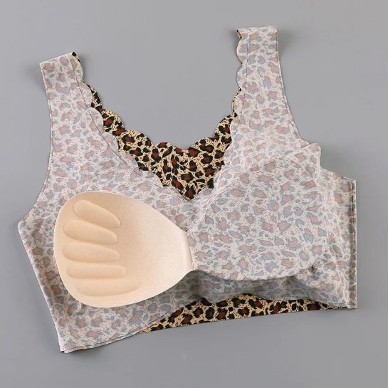 Leopard Soft Padded Bralette Bra