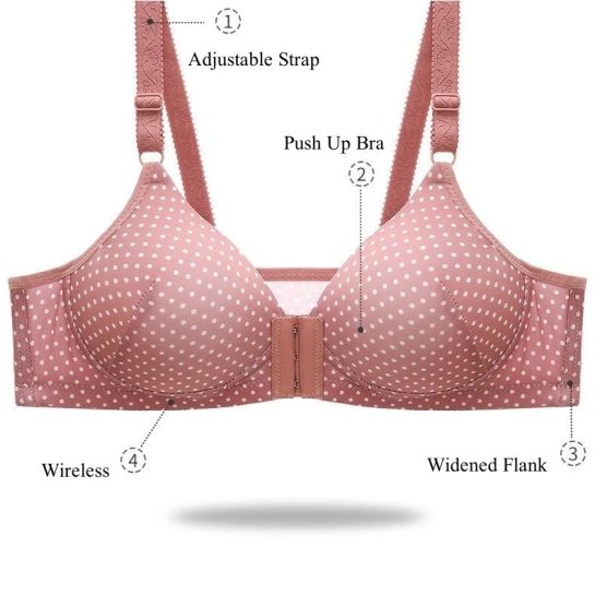 Cotton Front Open Bra with Hooks