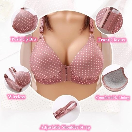 Cotton Front Open Bra with Hooks