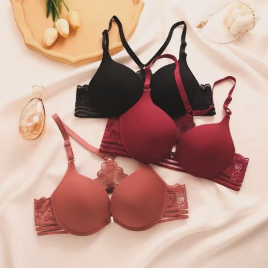 Back Butterfly Front Open Bra Underwear Set