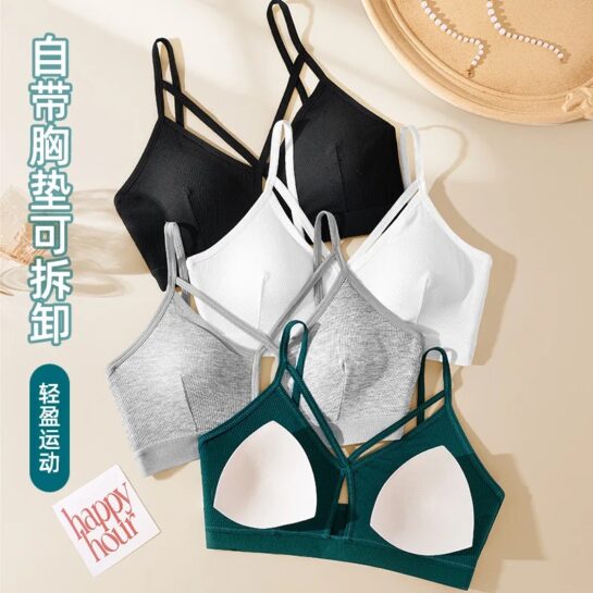 Sports Bra Panty Set Cotton Swear Absorbent