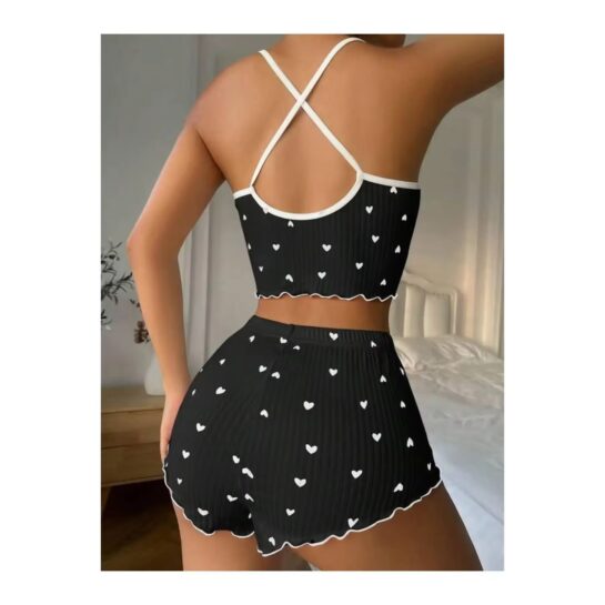 Polka Camisole Shorts Daily Wear Lingerie