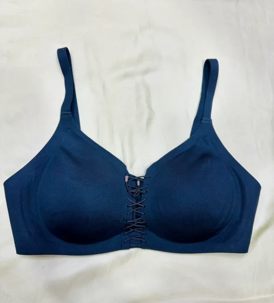 T-Shirt Bra Wireless Soft Padded with Front Laces Style