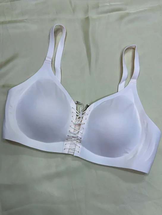 T-Shirt Bra Wireless Soft Padded with Front Laces Style