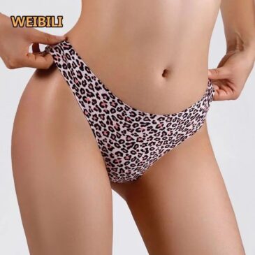 Leopard Thong Panties Sleek and Comfortable Underwear